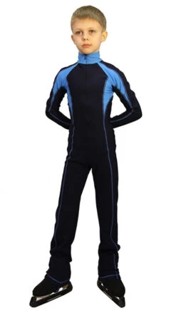 IceDress - Figure Skating Training Overalls - Axel (Blue And Light Blue)