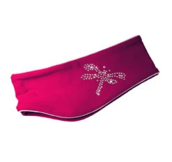 IceDress - Thermal Figure Skating Headband "Shine" With Rhinestones ( Burgundy)