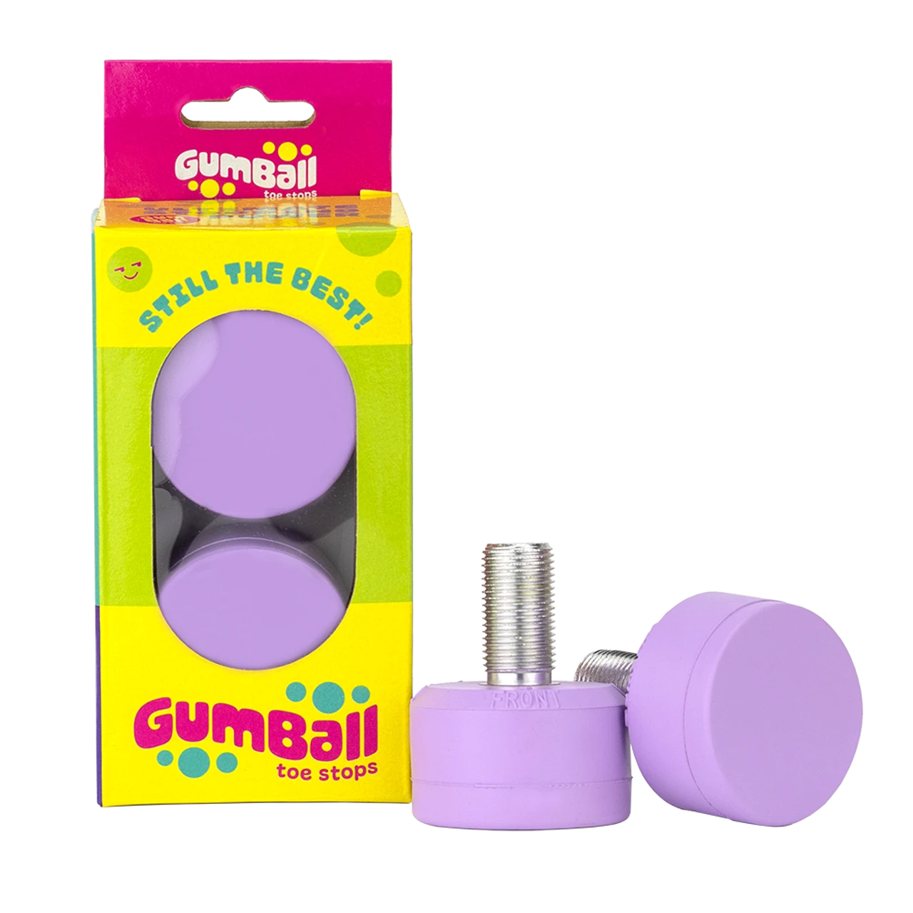 Moxi Gumball Roller Skate Toe Stops (Grape 83A, Long Stem) 3 Moxi Gumball Roller Skate Toe Stops (Grape 83A, Long Stem)