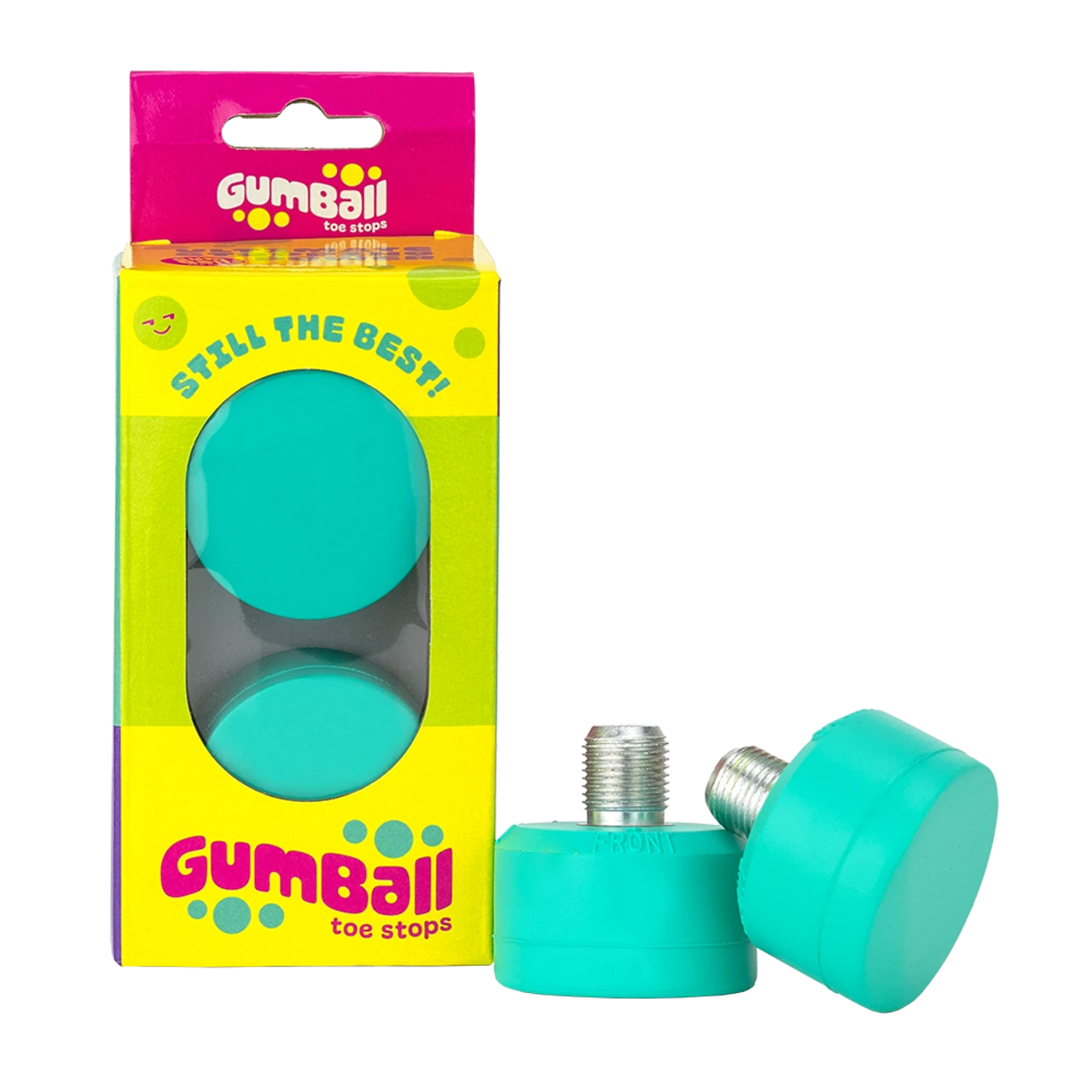 Moxi Gumball Roller Skate Toe Stops (Mint 83A, Short Stem) 3 Moxi Gumball Roller Skate Toe Stops (Mint 83A, Short Stem)