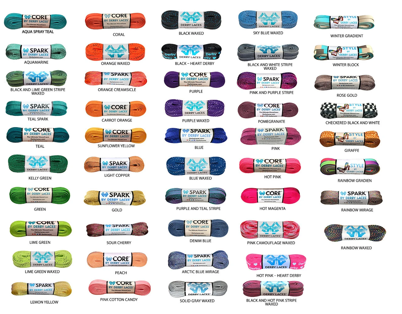 Derby Laces - Lace For Roller Derby, Hockey And Ice Skates, And Boots (72" / 183cm) 3 Derby Laces - Lace For Roller Derby, Hockey And Ice Skates, And Boots (72" / 183cm)