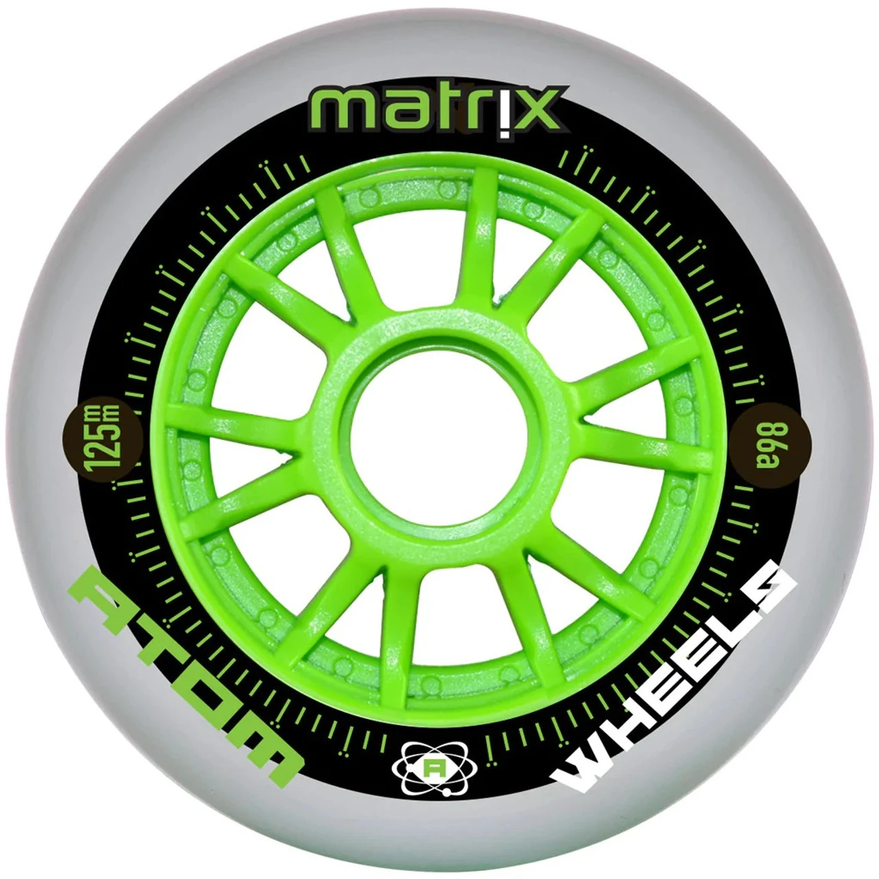 Atom Inline Outdoor Wheels Matrix- 125 Mm (Refurbished, Sold Individually) 3 Atom Inline Outdoor Wheels Matrix- 125 Mm (Refurbished, Sold Individually)
