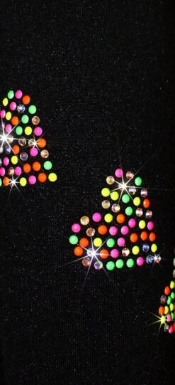 Ice Skating Pants With "Neon Spiral Hearts" Rhinestuds Design 5 Ice Skating Pants With "Neon Spiral Hearts" Rhinestuds Design -Skate Shop neonmixswirlingheartszoom 17920.1667939394