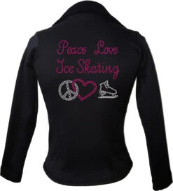 Kami-So Polartec Ice Skating Jacket - Peace Love Ice Skate-pink