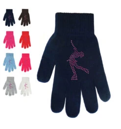 Magic Gloves With Pink Rhinestones
